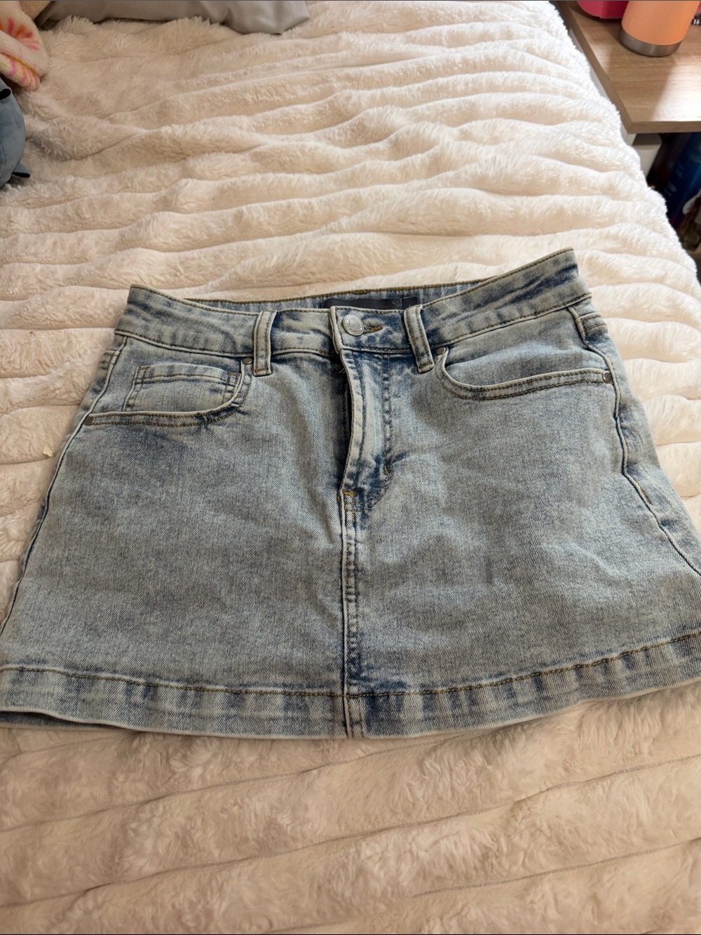Light Blue Denim Mini Skirt - Classic Everyday